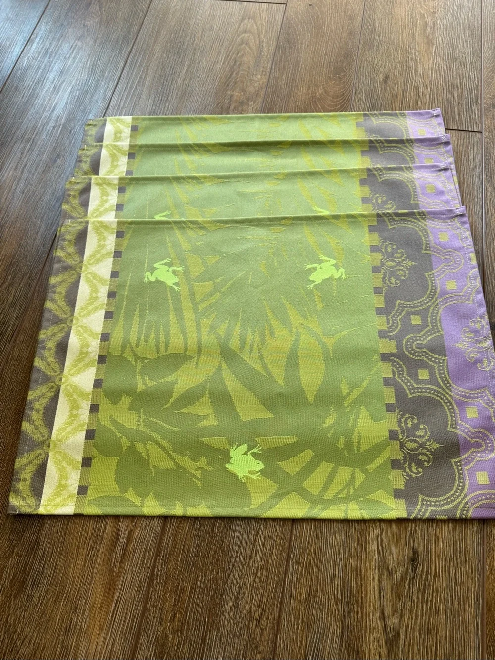Le Jacquard Français Bahia 6 Placemats FROGS